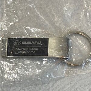 Subaru Silver and Black Keychain - ADVENTURE SUBARU in Arkansas